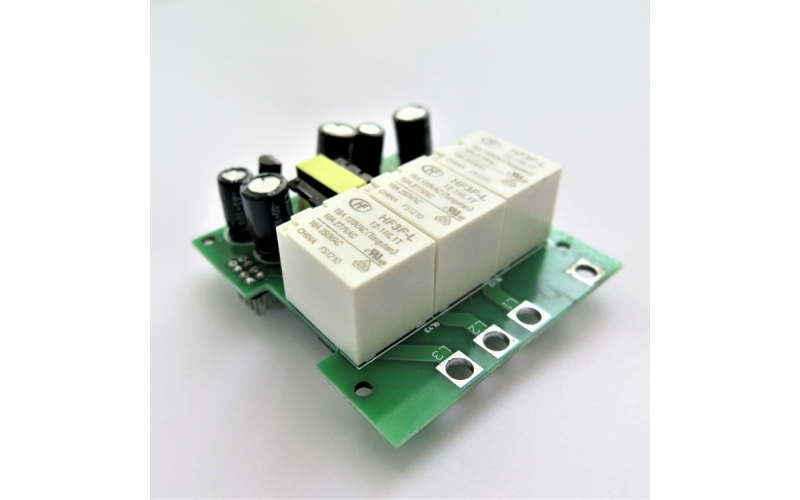 Single wire power supply and relay control module (chip)